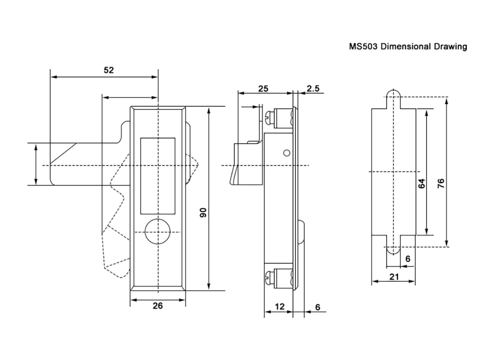 Cabinet Door Flat Snap Lock