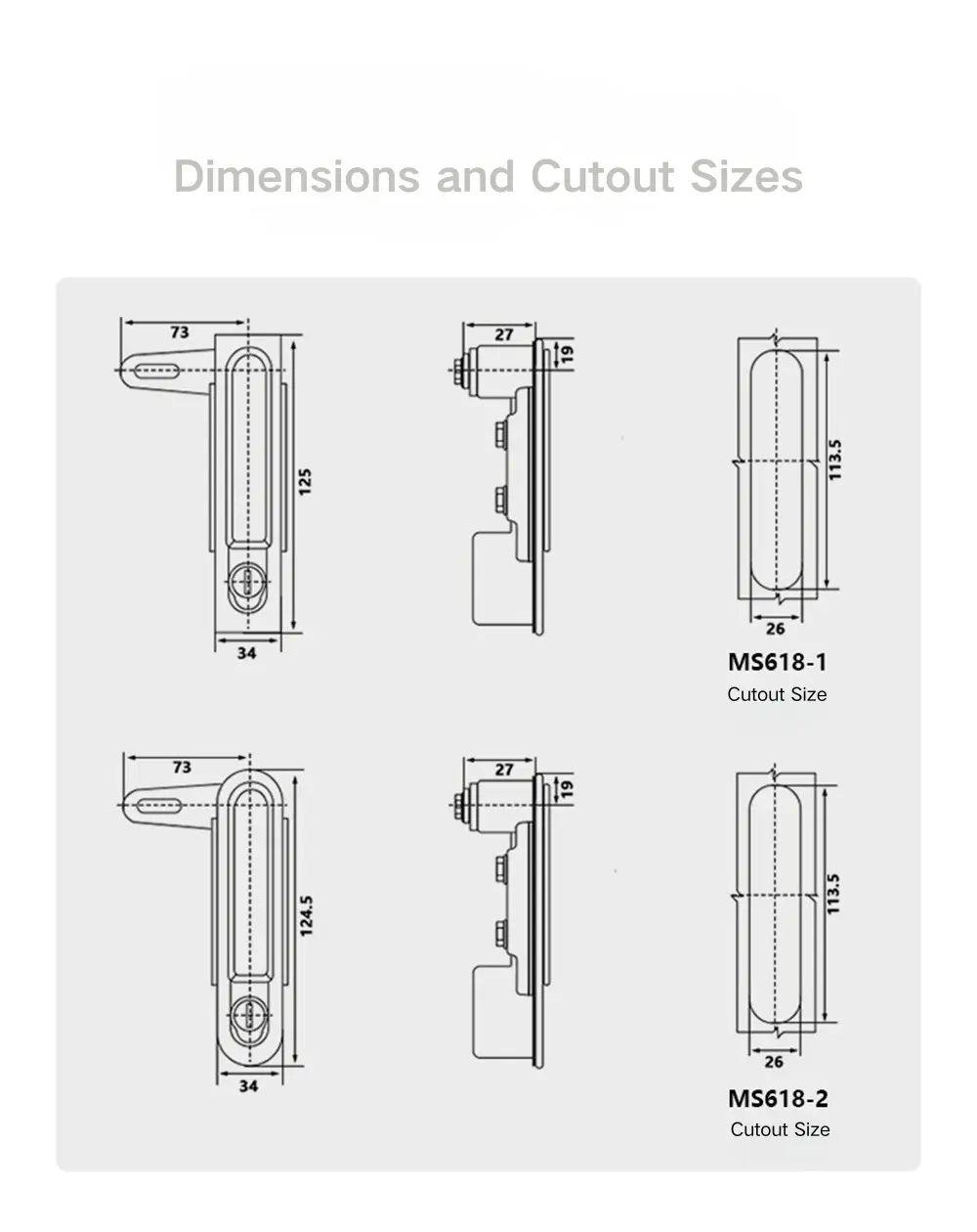 Power Cabinet Door Lock