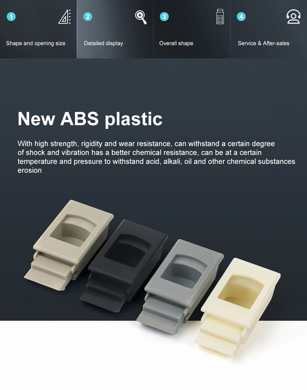 Plastic Concealed Latch Lock For Side Panel